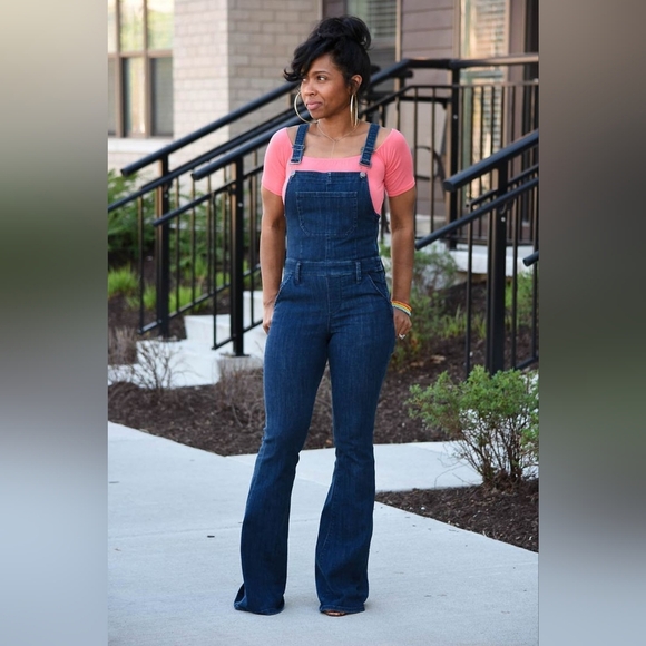 Women's Blue Denim Overalls - Picture 2 of 13